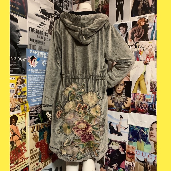 Johnny Was Jackets & Blazers - Biya/Johnny Was Gray Faux Fur Robe Coat - Sz M